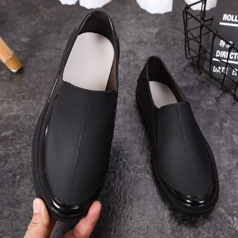 Men Kitchen Working Add Non-slip Waterproof Chef Casual Unisex Work Water Shoes Rain Cotton Boots 73bc