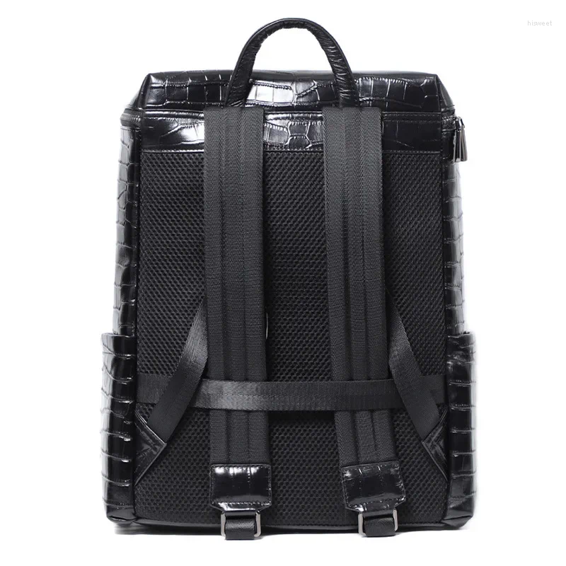 Backpack 2025 Business Men First Layer Cowhide Men's Bag Genuine Leather Schoolbag Large Laptop Travel