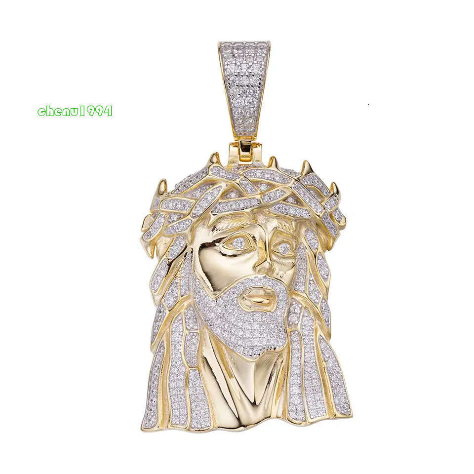 High Quality Hip Hop Religious Mossanite Piece Gold Iced Out Vvs Moissanite Pendant Jesus Big Size
