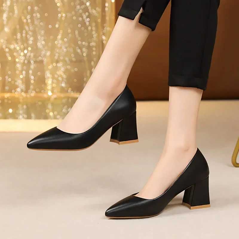 High Quality New basic pump toe high-heeled boat shoes womens dress shoes light white wedding shoes black plus size 35-42 T241024