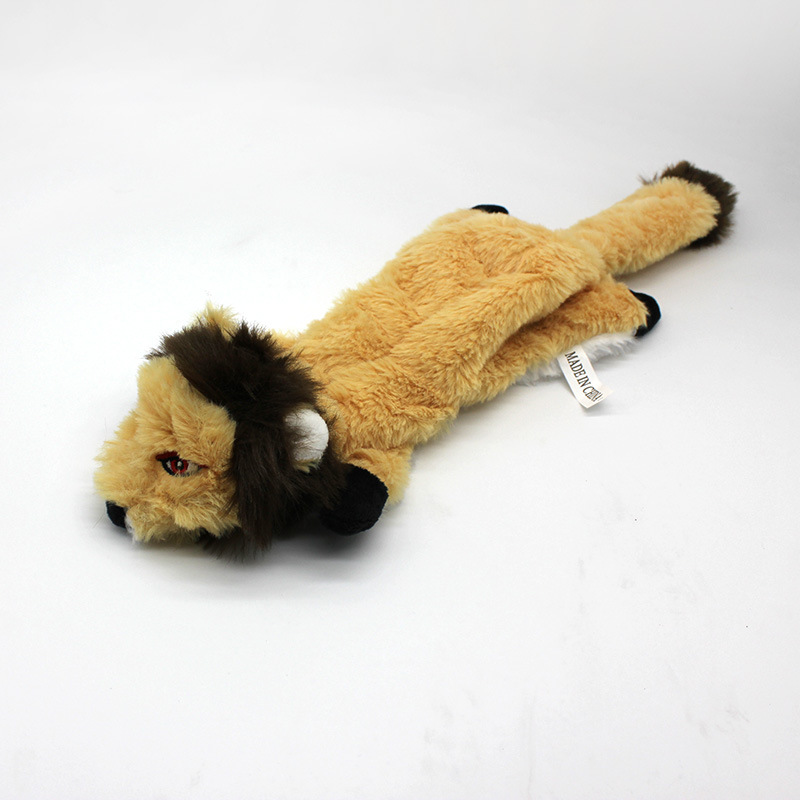 Plush Pet Dog Sound Toy Puppy Squeak Toys Tiger Leopard Lion Sound Toy Dog Plush Skinny No Stuffing Squeaky