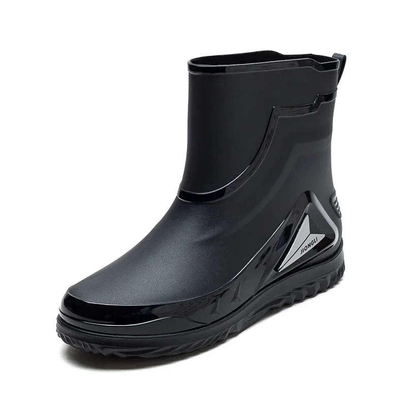 waterproonti-slip Men's outdoor fishing new rain boots men's rubber shoes with veet to keep warm in winter 564b wter