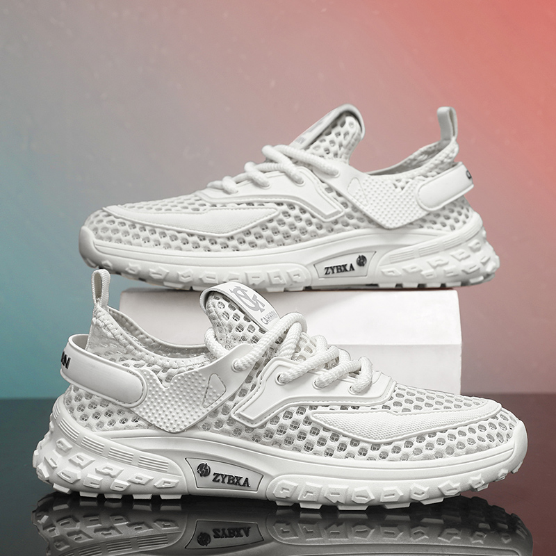 2024 Summer Outdoor Men Sneakers Breathable Slip On Loafers Men Casual Shoes Antiskid Mesh Men Shoes Waterproof Walking Zapatos