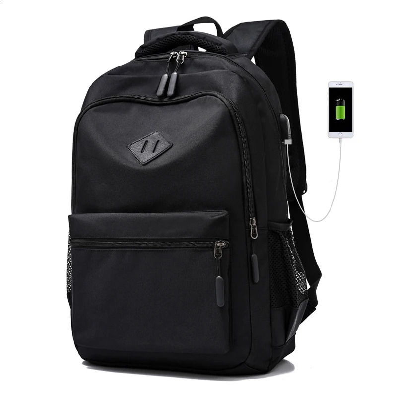 Solid color backpack fashionable mens highcapacity school suitable for teenagers girls boys shoulder bag 240903