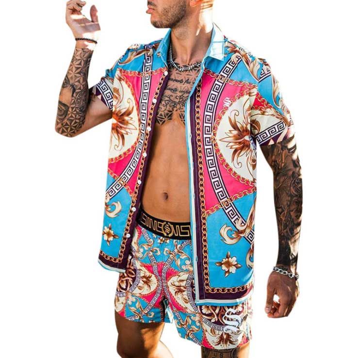 men sets two piece shirts sports shorts and blouse tracksuit zip up tops sweatsuit short set summer cotton oversized tracksuits Clothes Luxury Designer Sets