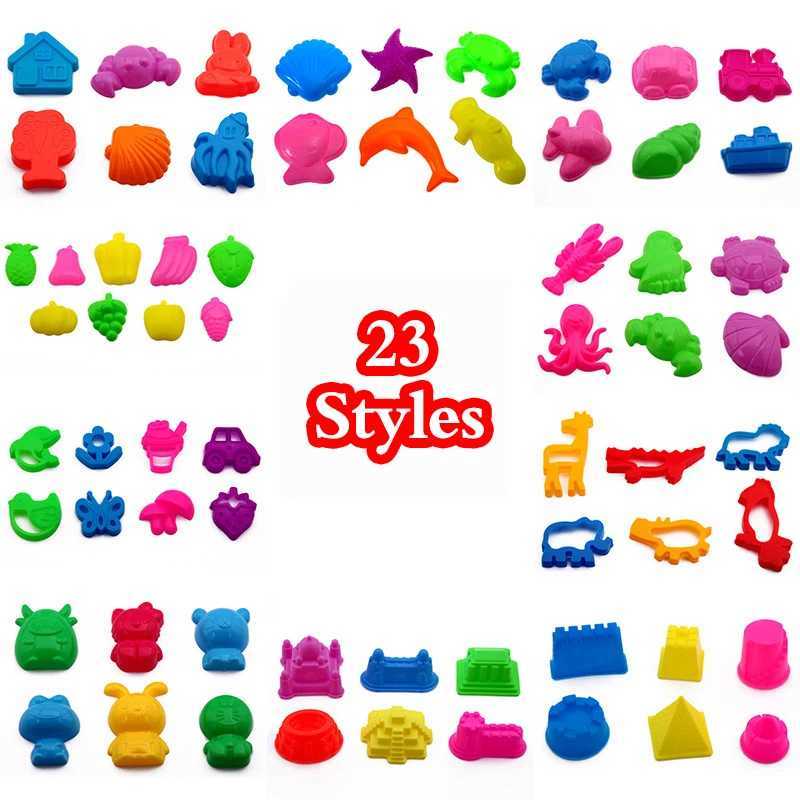 23 style portable model kit clay mold building pyramid castle beach sand toys for children Free shipping