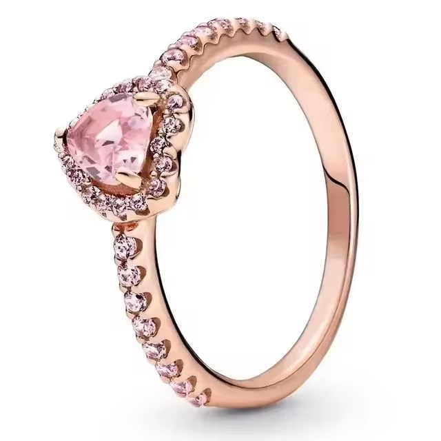 S925 Hot selling 925 sterling silver Rings with red blue black pink purple Heart stone ring for women gift fine jewelry wholesale freeshipping