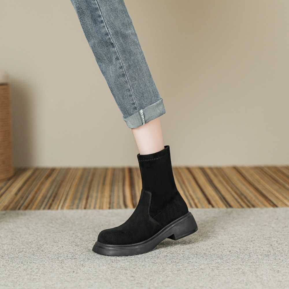 Martin Boots Girls Short Fashion Boots For Women Boots For Women Long Boots For Women Autumn Winter Styles Slimming Long Socks Boots 240826