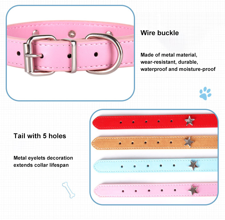 halloween Cross-border Pet collar Accessories A hair replacement leather loss-proof pet collar with a bell collar for cats and dogs