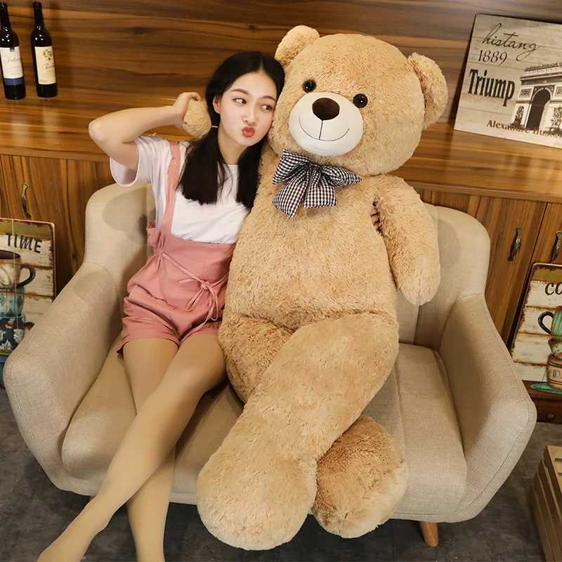Giant 105cm Soft Teddy Bear Plush Toy White Pink and Brown Bear Super Big Hug Pillow Animal Pad Childrens Birthday Gift W240821