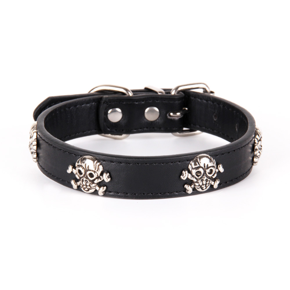 Dog collar cat collar personalized skull head adjustable collar suitable for parties holidays daily wear pet supplies