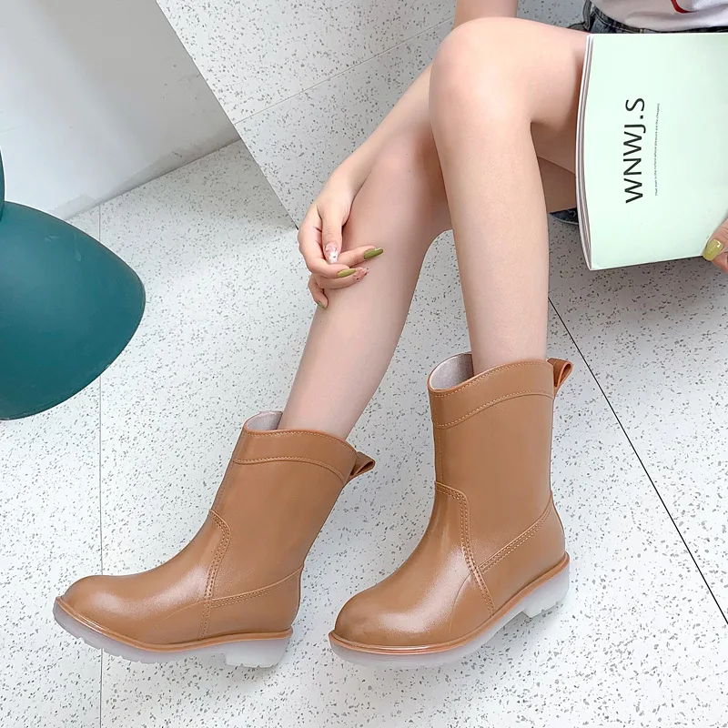 Fashion Rain Outdoor Waterproof Casual Women Boot Comfort Slip on Kitchen Work Boots Botas Agua Mujer 2024 b4e5 s