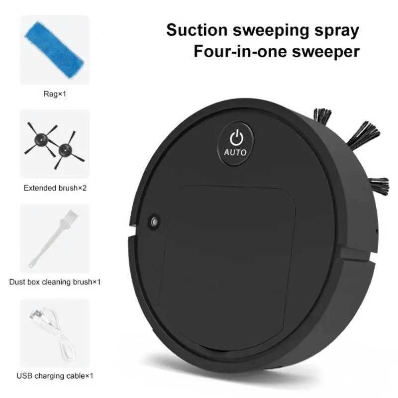 Fully Automatic 3-in-1 Smart Robot Vacuum Cleaner USB Charging Sweeping Dry Wet Mop Smart Home Floor Auto Dust Collection VIP M240905
