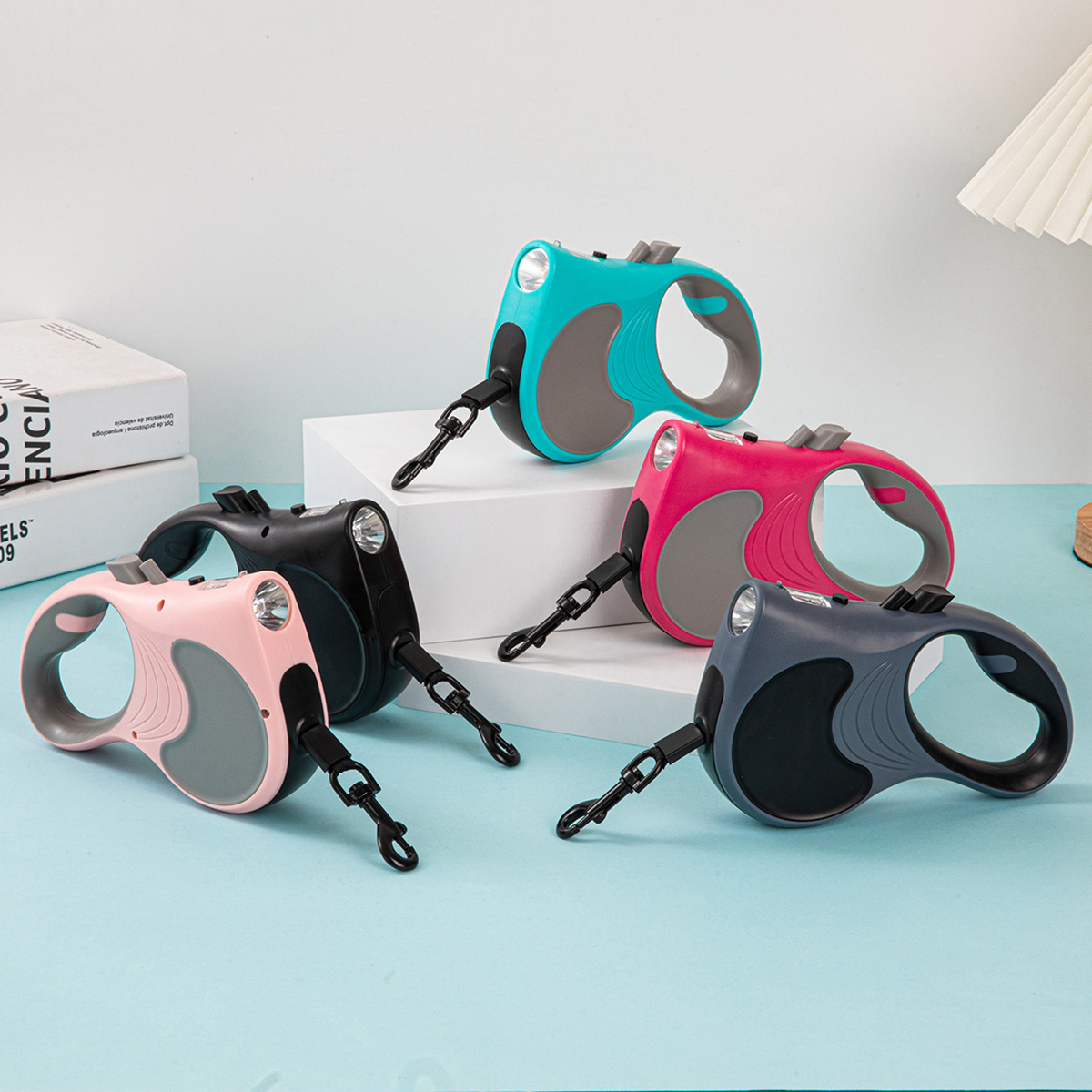 Halloween pet supplies New automatic retractable pet leash with LED lighting dog automatic leash dog leash dog chain