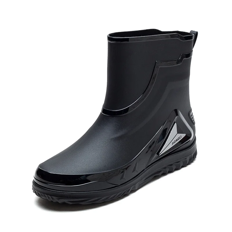 waterproonti-slip Men's outdoor fishing new rain boots men's rubber shoes with veet to keep warm in winter 95b1 wter