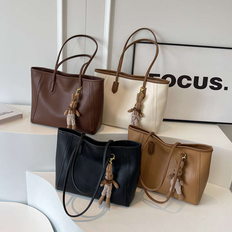 New Large Capacity Women 2024 PU Leather designer Handbags Fashion Shopper trend Shoulder Side Bag Vintage Shopping Totes