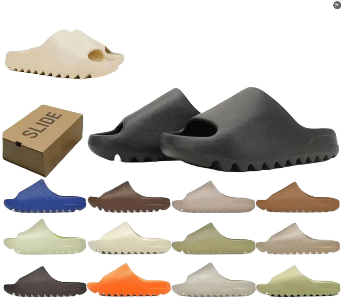 Designer Slippers Fashion Sandals Sliders Slider Mens Women Shoes Luxury Slide Onyx Bone White Resin Sand Enflame Orange Flax Green Blue Beach Men Womens Slides