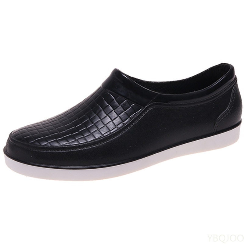 Black Autumn Low Men Adult Labor Rain Boots Worhop Site Men's Waterproof Car Washing Chef Garden Shoes 6724 's