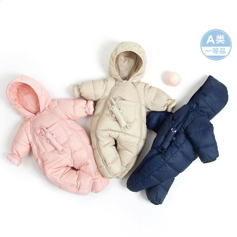 IYEAL Children Baby Clothes Winter Snowsuit Duck Down Romper Outdoor Toddler Girls Overalls for Boys Kids Jumpsuit 1-4 Years 201028