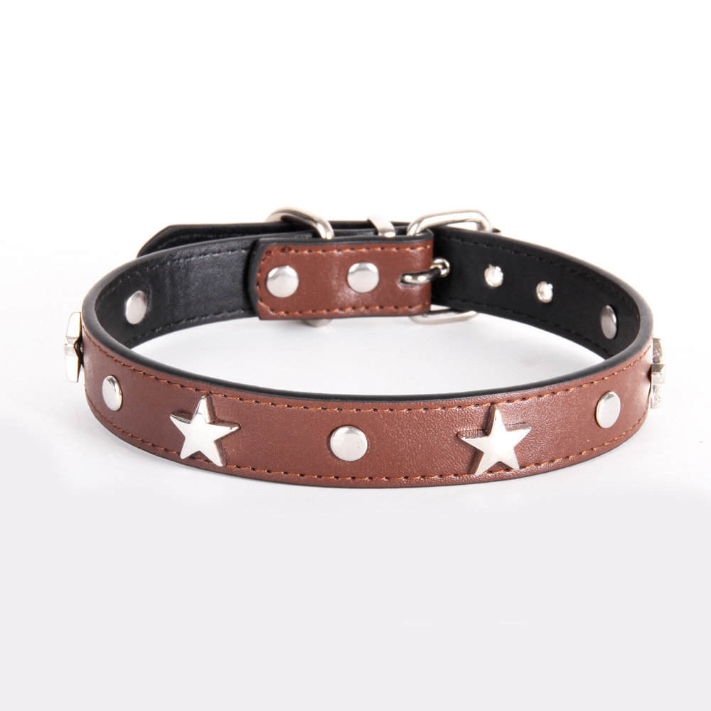 Dog collar cat collar with fashionable and personalized small star design adjustable for daily wear is the perfect collar for pets
