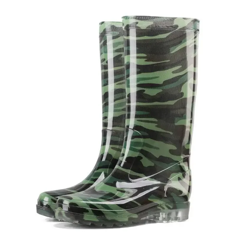 Camo Men Anti Slip High Water Kitchen Waterproof Rubber Shoes Work Rain Boots for Fishing 2024 c7f1
