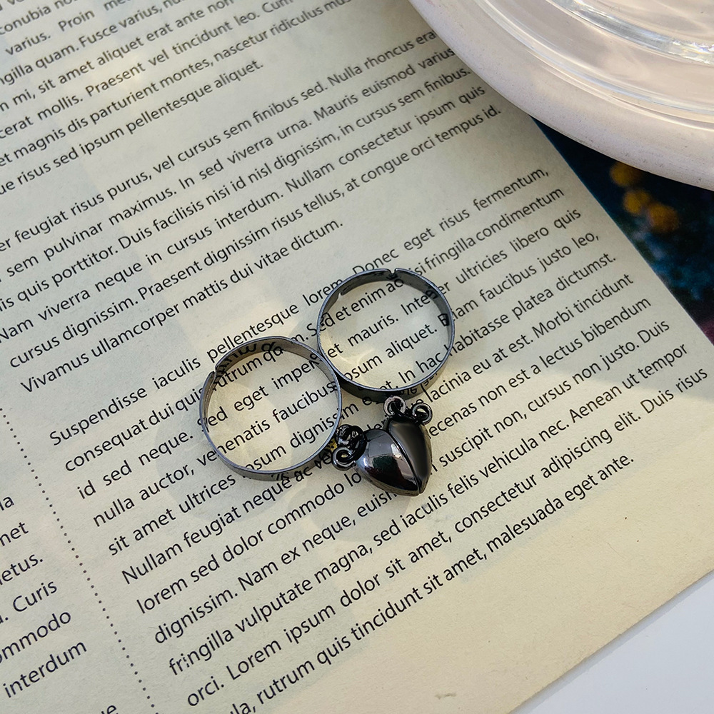 European-Inspired Adjustable Couple Ring Sets - Chic Magnetized Finger Jewelry