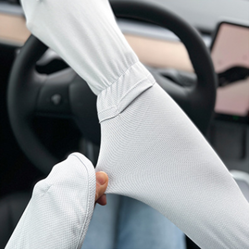 Summer Sunscreen Sleeves UV Wrap Finger Sleeves Ice Silk Sunscreen Riding Driving Loose Horseshoe Sleeves