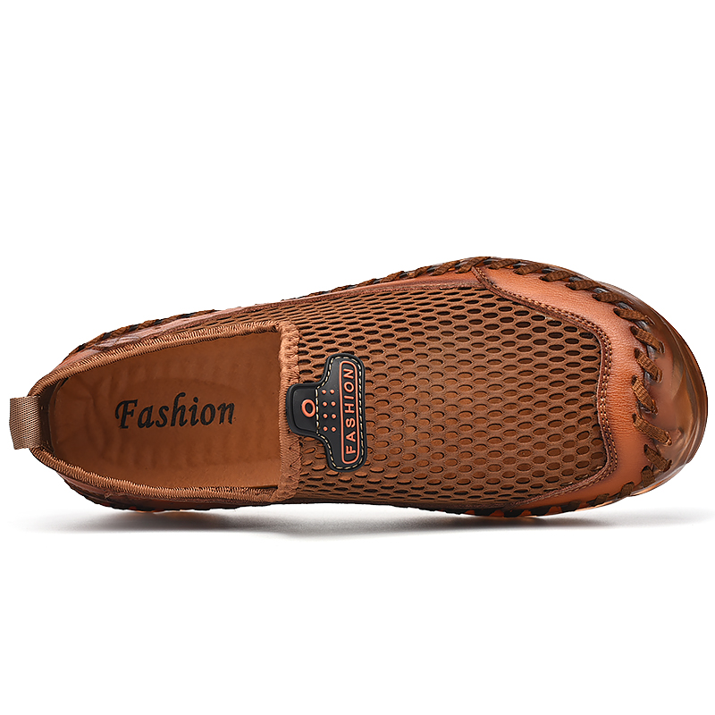 Waterproof Shoes Men Sneakers Summer Breathable Casual Men Shoes Water Comfortable Mesh Shoes Hand-sewn shoes