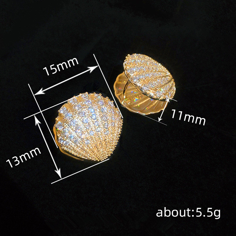 Sparkg Clip-On Earrings: Sterg Sier, 14K Gold Fill, Micro White Sapphire CZ Dia Gemstones, Jewelry for Women's Party or Wedding