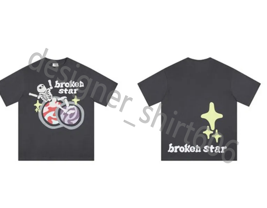 24SS Summer Oversized Casual high Quality Goth For Womens Tops Designer Men's T-Shirts 2024 Harajuku BP Shirt Foam Print Cartoon Graphic Tees