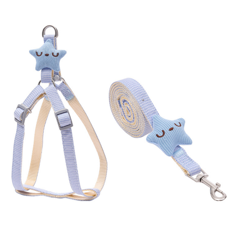 Halloween Dog Rope Starfish Pet Traction Rope Thousand Bird Grid Starfish Cat Chest Strap Dog Chain Dog Walking Rope Wholesale in Stock