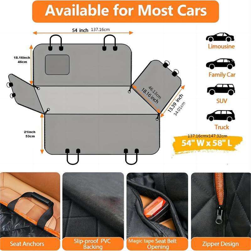 Summer Gifts, Waterproof & Easy Clean Pet Car Seat Protector, Pet Travel Mat (it Is Recommended To Take One Size Larger), Cat Care Products, Dog Stuff
