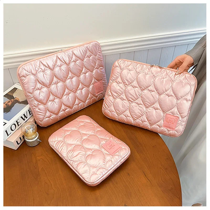 Heart Fashion Laptop and Table Sleeve Bag 12 13.6 14 15.6 Inch for Ipad Air4/5 Pro 11 12.9 Shockproof Computer Cover Bags 240903