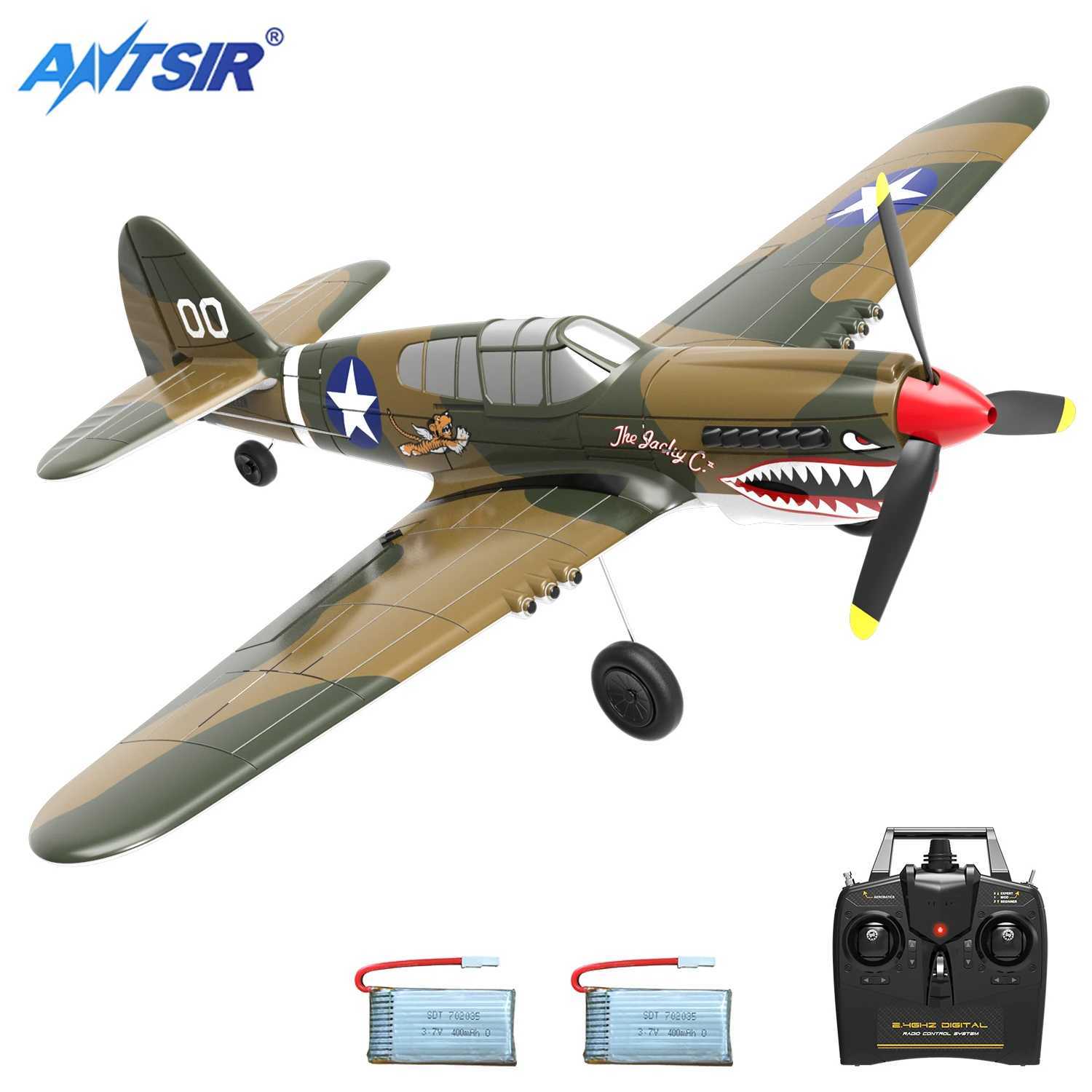 P40 2.4GHz 4CH EPP 6-axis gyroscope remote control aircraft one k U-shaped rotation pneumatic RC fighter RTF 761-13 toy gift Free shipping