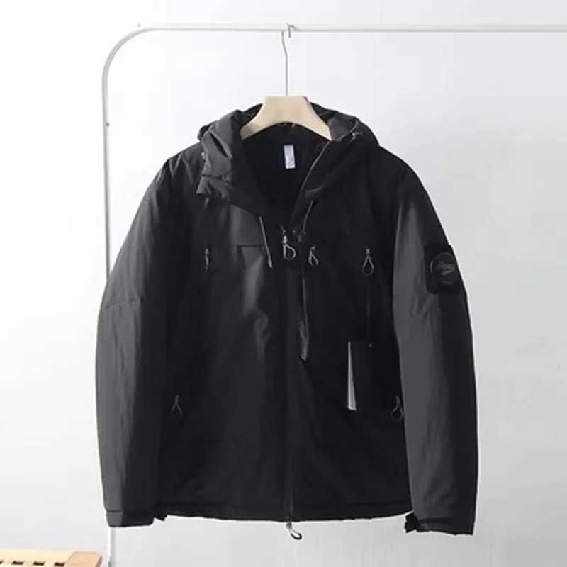 Outdoor mountain windproof and splash proof jacket autumn mens thick hooded attack jacket hiking cotton jacket W240905