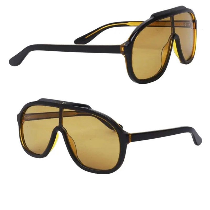 Ladies Acetate Rectangular Frame Sunglasses G 1038S outdoor travel vacation yellow polarized lenses fashionable casual glasses with original packaging box