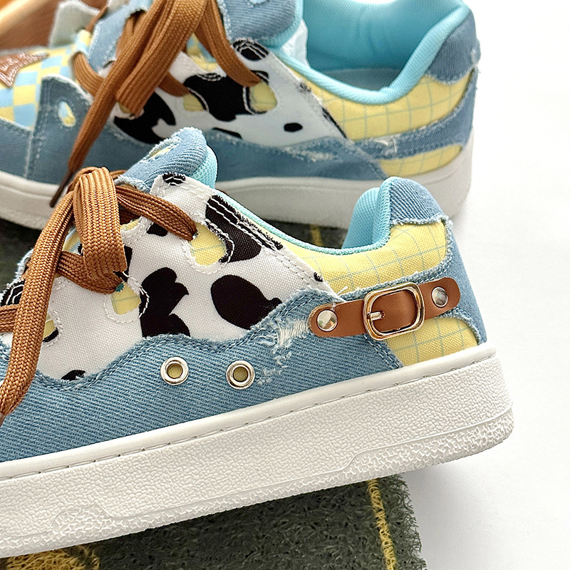 Stylish Couple Shoes: Casual, Trendy Print, Breathable Fabric - Free Shipping 7a95