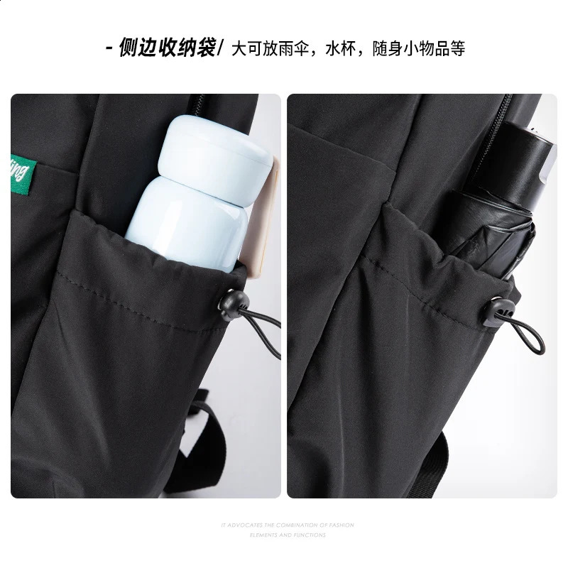 Lightweight womens waterproof backpack youth college travel 16 inch laptop simple 240903