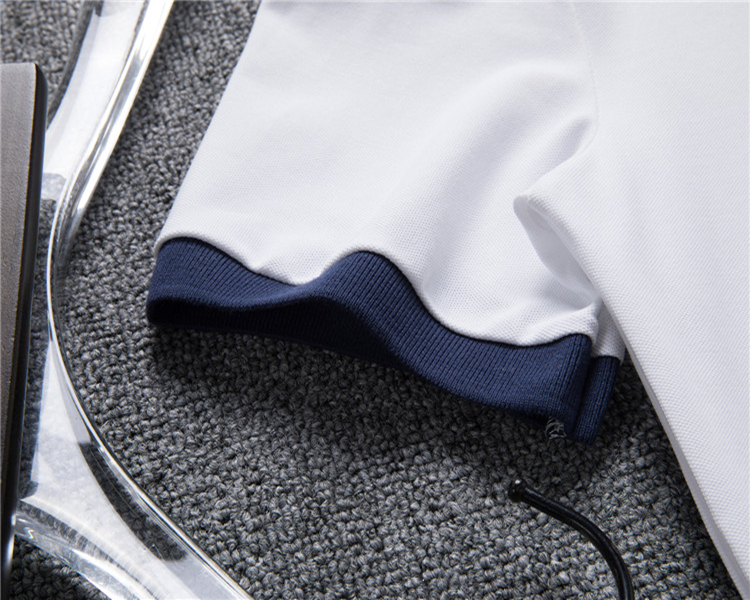 Luxury Shirts Men Classic Solid Color Polo Shirt Premium Cotton Business Top