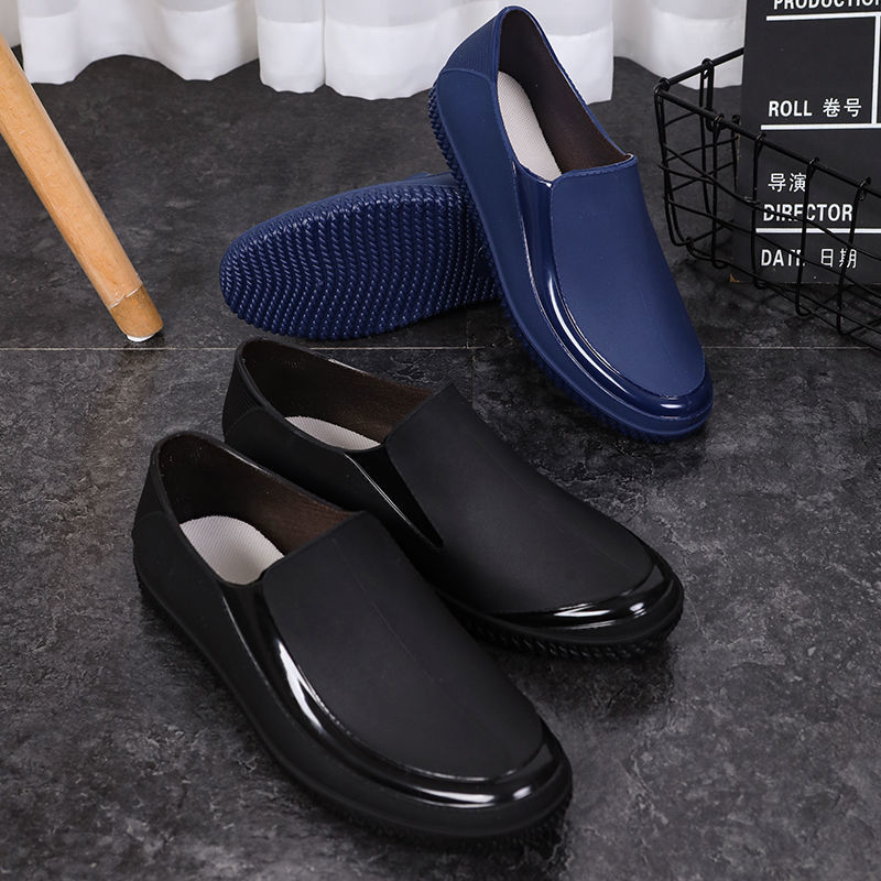 Men Kitchen Working Add Non-slip Waterproof Chef Casual Unisex Work Water Shoes Rain Cotton Boots 73bc