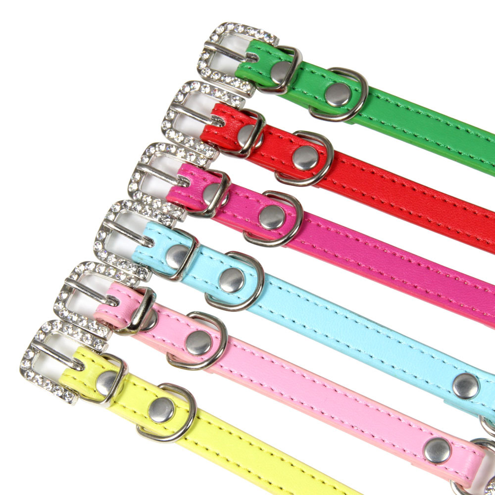 halloween pet Premium Quality PU Leather Pet Leashes adorned with Sparkling Crystal Diamond Details