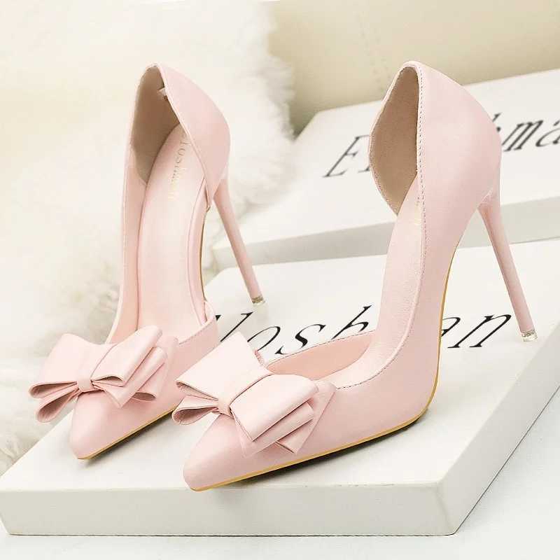 Sweet Bow High Heels Luxury Designer Party Shoes for Women 2023 W250416