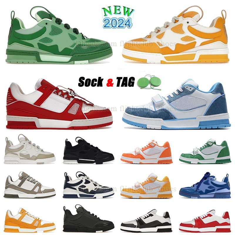 authetic skate trainers Plate-forme Embossed casual shoes Virgil Mesh dhgate Black chaussure luxe Denim tripler Sky Blue Ablohs Runner Platform skater sneakers