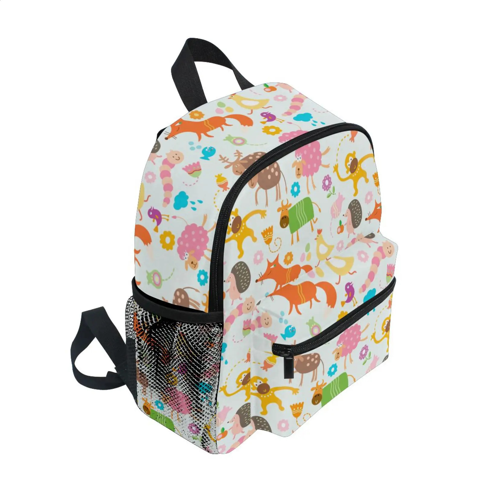 Childrens backpack childrens school bag cartoon animal printing kindergarten 38yearold boys and girls 240903