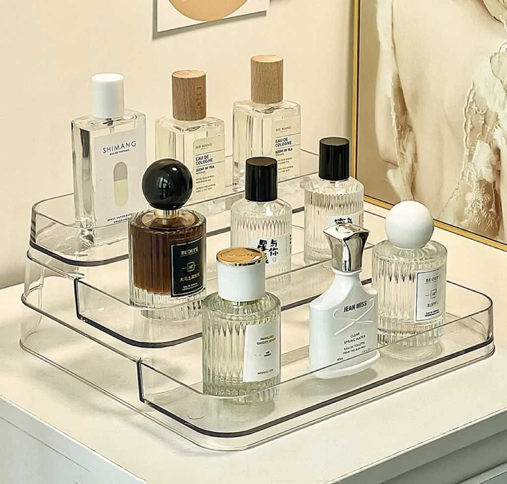 Desktop Perfume Shelf Bathroom Makeup Organizer Perfume Aromatherapy Organizer Skin Care Product Storage Rack Organizer Y240906