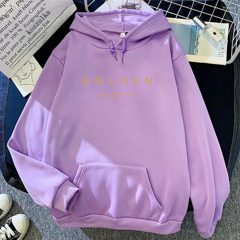 Women's Hoodies JungKook Golden Hoodie Women Aesthetic Standing Next To You Unisex Letter Print Pullovers Sweatshirts Korea