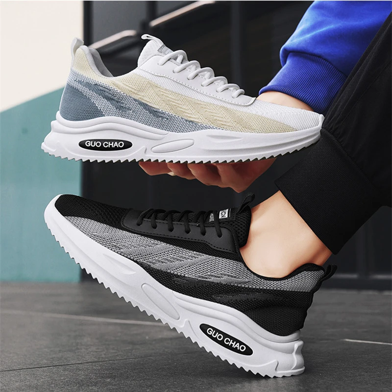 2024 Summer Breathable Shoes for Men's Running Sneakers Sports Anti slip Soft Sole Fitness Training Shoes Casual Mesh Shoes