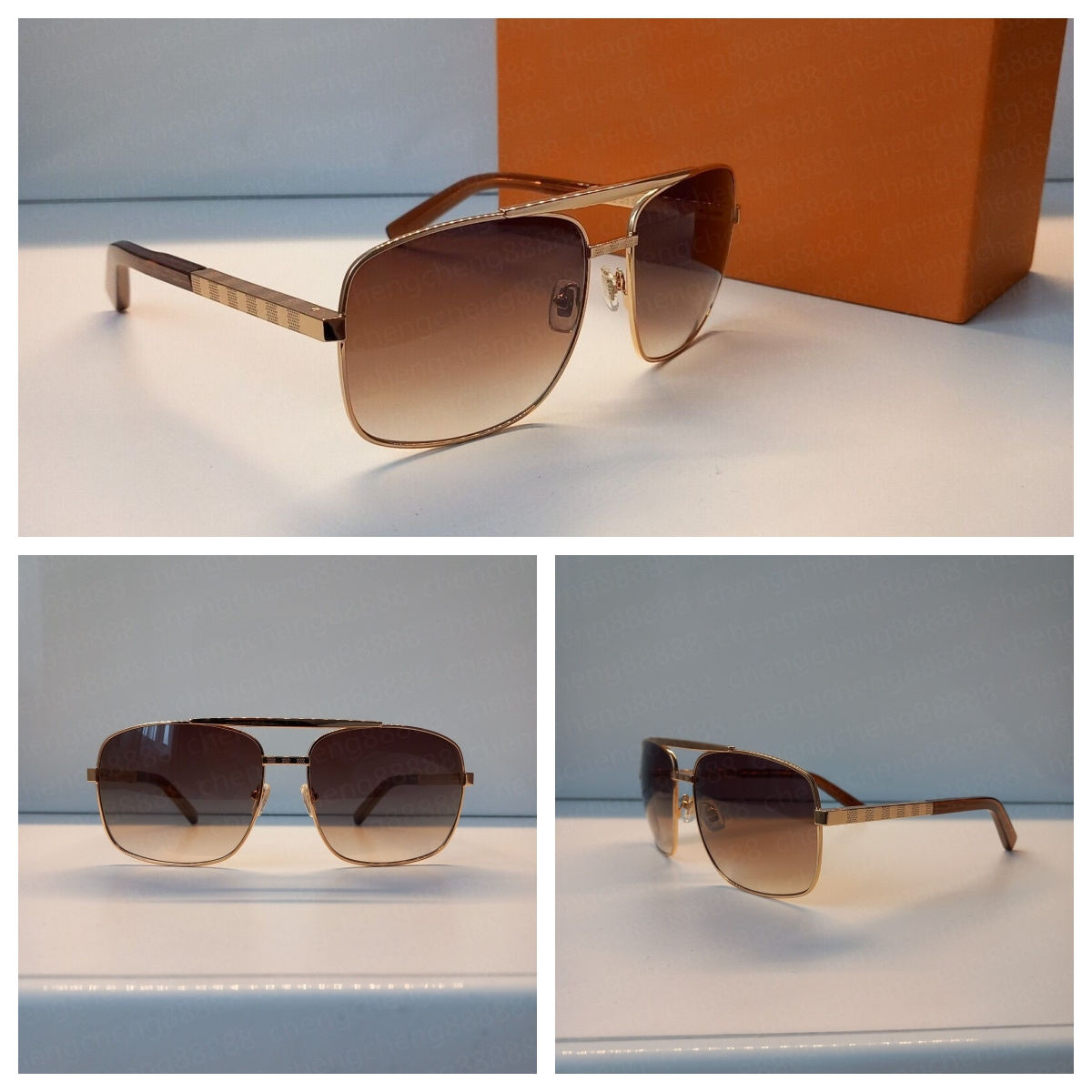 2024Fashion designer sunglasses Men classic attitude 0259 Metal square frame Popular retro avant-garde outdoor uv 400 protection sunglasses88