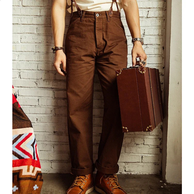 Red Tornado Retro Casual Chino Mens Long Legs Trousers 240905