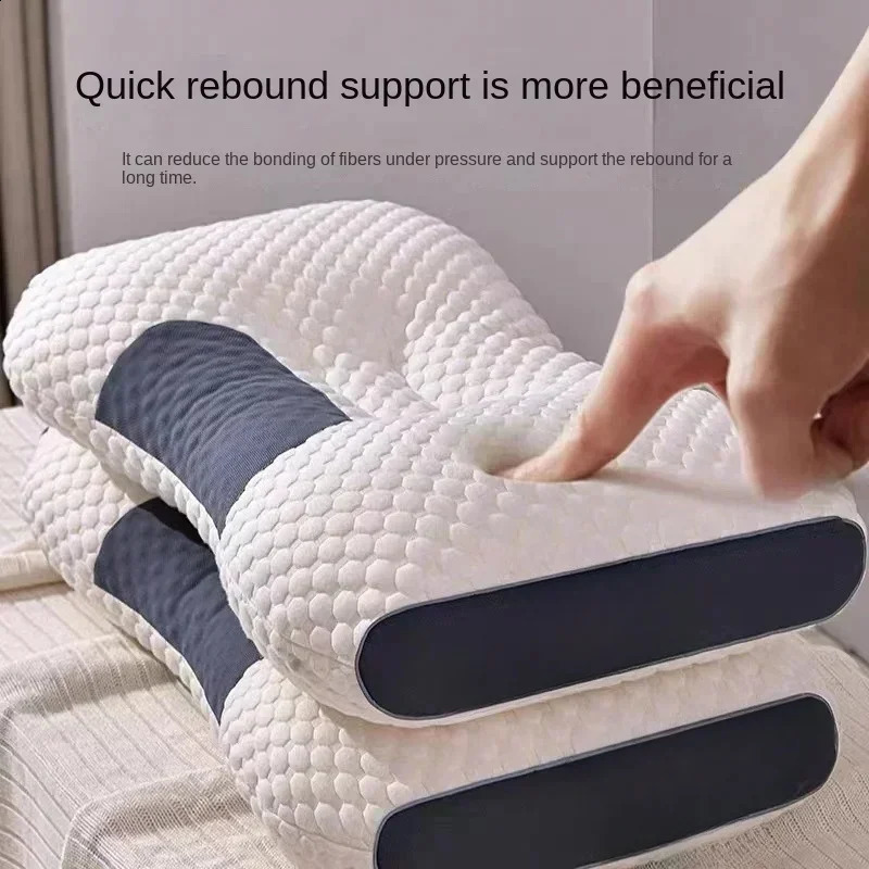 Super 3D ergonomic pillow for sleep correction of the neck protecting contour spine and suitable all sleeping positions 240903